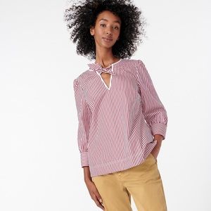 NWT Thomas Mason® for J.Crew Bow-Neck Striped Top